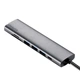 Док-станция расширения ThinkPad Lenovo Type-C, адаптер USB-C на HDMI, гигабитный порт Ethernet RJ45, быстрая зарядка PD, слот для SD/TF-карт, совместима с ноутбуками Apple, док-станция расширения LC07-H - изображение 3