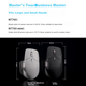 Rapoo MT760 Большая беспроводная/Bluetooth/проводная офисная мышь с многорежимным управлением, функцией переключения между экранами, эргономичным дизайном, бесшумными кнопками, 11 программируемыми клавишами, временем автономной работы до 150 часов, черная - изображение 6