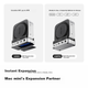 ORICO Macmini M4 Expansion Dock корпус для жорсткого диска конвертер M.2 настільний накопичувач вертикальна підставка док-станція аксесуар MiniDock (жорсткий диск не входить до комплекту) - зображення 2