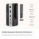 ORICO Macmini M4 Expansion Dock корпус для жорсткого диска конвертер M.2 настільний накопичувач вертикальна підставка док-станція аксесуар MiniDock (жорсткий диск не входить до комплекту) - зображення 3