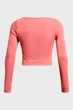 Жіночий кораловий лонгслів UA Train Seamless LS Under Armour MD 1379150-811 - изображение 5