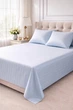 Простынь с наволочками Maison Dor Satin Led Sheet Blue сатин 240*260 см, 50*70 см голубая - изображение 2