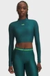Жіночий зелений топ HeatGear Crop Mock LS Under Armour M 6012691-338 - изображение 1