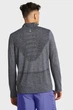 Чоловіча темно-сіра спортивна кофта UA SEAMLESS STRIDE 1/4 ZIP Under Armour S 1378168-539 - изображение 2