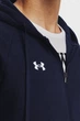 Чоловіче темно-синє худі UA Rival Fleece FZ Hoodie Under Armour L 1379767-410 - изображение 4