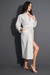 Женский халат вафельный с поясом Nusa 4270, L/XL, Кремовый - изображение 3