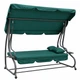 Садовая качель 4P Garden Comfort четырёхместная, 230 см, раскладная, с подушками и подстаканниками, Зеленая - изображение 2