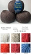 Пряжа Avanti Yarn Baby Wool (Беби Ули), упаковка 5 мотков по 100г (упаковка 500 граммм) 50/02 синій - изображение 4
