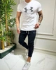 Спортивний костюм Under Armour футболка + штани чорний з білим XL 4217 - зображення 1