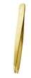 Пинцет профессиональный для бровей ZOLA GOLD Professional eyebrow tweezers скошенный - изображение 2