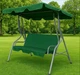 Садовые качели 176×114×168 см до 200 кг LEOBRO Relax Качели с регулируемым козырьком и мягкими подушками на 3 человека для дачи или отдыха на природе Зеленый - изображение 2