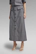 Жіноча сіра спідниця Button down long pkt skirt G-Star RAW 24 D23257,D123 - зображення 1
