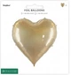 Balon foliowy PartyDeco Serce XXL 136 x 129 cm Złoty (5904555008496) - obraz 1