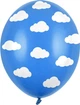 Balony PartyDeco Pastel Chmurki 30 cm Błękitne 50 szt (5901157492500) - obraz 1