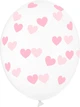Balony PartyDeco Serduszka 30 cm Crystal Clear 50 szt (5902230798830) - obraz 1