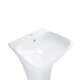 Раковина напольная Mixxus BEVEL-1101 з отвором під змішувач та переливом 450х435х835 мм MI6697 - зображення 4