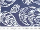 Ткань Лен с вискозой крупная листва, синий джинсовый, пог. м. (л39, 2511023, д3 к2) - изображение 3