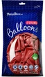 Повітряні кульки PartyDeco Strong Metallic 30 см Маковий червоний колір 100 шт (5901157485939) - зображення 1