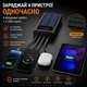 Сонячний Power Bank 20000 mAh із кабелями Type-C / Lightning / Micro-USB, LED-ліхтар - изображение 7