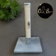 Кігтеточка-стовпчик для котів і кішок Флорида сизаль 35*35*53 см Oppa_Styopa сірий - зображення 3