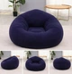 Надувное кресло-пуф Inflatable Sofa Надувное кресло-мешок 110×110×85 см Темно-синий - изображение 3