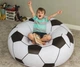 Надувное кресло-пуф Inflatable Sofa / Надувное кресло-мешок 110×110×85 см Черно-белый - изображение 1
