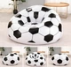 Надувное кресло-пуф Inflatable Sofa / Надувное кресло-мешок 110×110×85 см Черно-белый - изображение 2