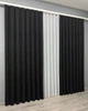 Комплект готових штор VR-Textil Мікровелюр Petek YL № 2017ш Чорний 100х270 см 2 шт (31-0021) - зображення 4