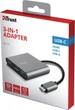 Док-станція для ноутбука Trust Dalyx 3-in-1 Multiport USB-C Adapter (23772) - зображення 6