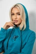 Спортивний костюм жіночий двонитка, колір бірюзовий, 214R1419-003 розмір L - зображення 2