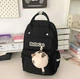 Большой вместительный текстильный рюкзак с ручками и кошельком "Hello Cat". Черный - изображение 2