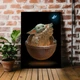 Інтер'єрна картина Малюк Йода та і метелик, Грогу, Мандалорець, Baby Yoda, Mandalorian, Star Wars, 60×43 см (id3963) - зображення 1