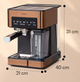 Кофеварка Klarstein Arabica Comfort сенсорная панель управления 1350W Бронзовый (10041524) - изображение 7