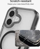 Чехол противоударный с подставкой ZAGG Gear4 Crystal Palace MagSafe для Iphone 16 Прозрачный + Black - изображение 10
