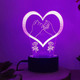 Нічник на батарейках і USB/LED світильник у формі серця з ефектом 3D (L) - зображення 3