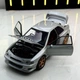 Модель авто Subaru Impreza WRX STI 1:32 сіра металева інерційна машинка світло звук відкривні двері капот багажник JDM - зображення 4