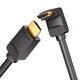 Кабель Vention HDMI M - M 2 м V2.0 4K 60Гц PVC с угловым коннектором 90 градусов Black (AARBH) - изображение 2