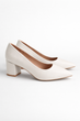 Туфли лодочки на широком каблуке Meideli Женские Молочный 36 (23 cм) (l1872 white) - изображение 5