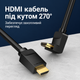 Кабель Vention HDMI M - M 2 м V2.0 4K 60Гц PVC с угловым коннектором 270 градусов Black (AAQBH) - изображение 9