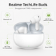 Бездротові навушники Realme TechLife Buds Bluetooth 5.4 36h IPX4 White - зображення 2