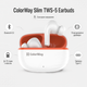 Бездротові навушники ColorWay Slim TWS-5 Earbuds Bluetooth 6.0 10 мм White (CW-TWS5WT) - зображення 2