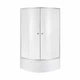 Душова кабіна Latwa SC90x90.SAT.HIGH.FR полукругла, скло Frost 4 мм + Душовий піддон KAPIELKA ST90x90x41, з панеллю Lidz - зображення 1