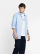 Сорочка чоловіча блакитна льняна Arber LINEN SHIRT 1 45 зріст 6 блакитний (M05.11.23.621) - зображення 3