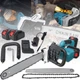 Цепная электропила c шиной 16 дюймов и питанием от 2-х аккумуляторов 36V Chain Saw 1600 Вт Синяя - изображение 2