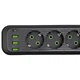 Сетевой фильтр-удлинитель 5 розеток 3xUSB-A 1xUSB-C кабель 3 м черный с выключателем защита от перегрузки для дома офиса компьютера телевизора ПК смартфона зарядка Yiwu - изображение 3