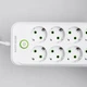 Сетевой фильтр-удлинитель 8 розеток 4xUSB-A 2xUSB-C кабель 5 м белый с выключателем защита от перегрузки для дома офиса компьютера телевизора ПК смартфона зарядка Yiwu - изображение 4