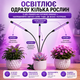 Ультрафіолетова фітолампа для рослин LED лампа, 3 голови, повний спектр, USB лампа для кімнатних рослин розсади квітів 30 Вт - зображення 6
