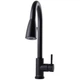 Кухонный смеситель Globus Lux Alpen с выдвижным изливом, черный (SBT1-2031-BB) - изображение 5
