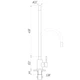 Смеситель для кухни Globus Lux Alpen с гибким изливом, бежевый (SBT1-203S-BG15) - изображение 2