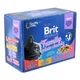 Вологий корм для кішок Brit Premium Cat сімейна тарілка асорті 4 смаки 100 г х 12 шт (8595602506255) - зображення 1